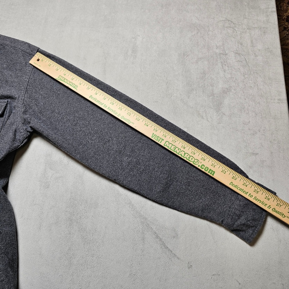 LL Bean Mens L-Tall Slightly Fitted Flannel Shirt Charcoal Gray‎ Heather - Picture 7 of 16